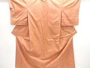 未使用品　縞織り出し手織り紬着物